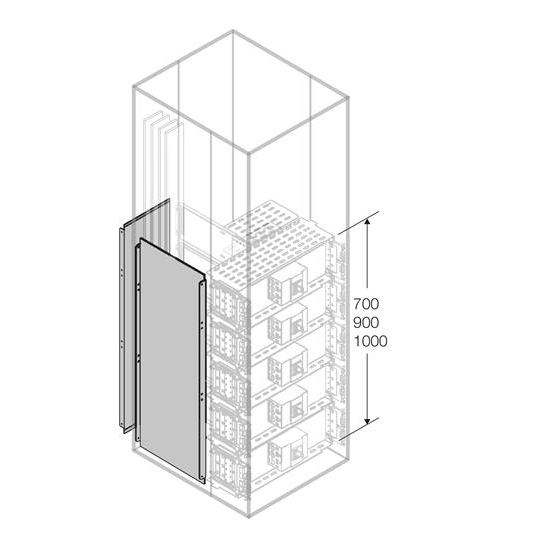 Перегородка боковая H=800мм D=500мм