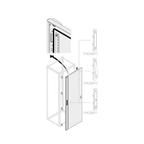 Дверь глухая с мех.запирания H1800 W500