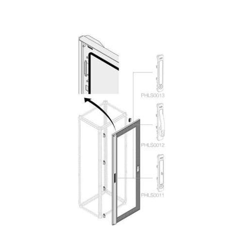 Дверь остекл.с перекрытием H1800 W500