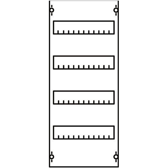 Панель для модульных уст-в 1ряд/4рейки