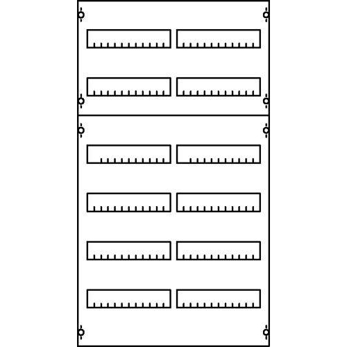 Панель для модульных уст-в 2ряда/4рейки