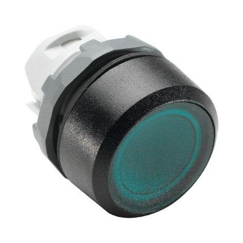 Кнопка MP1-11G зеленая (только корпус) с подсветкой без фиксации