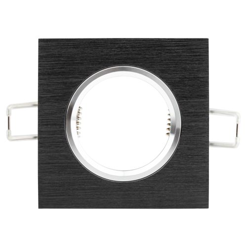 Светильник KL57 SL/BK 50Вт MR16 12В/220В точечный литой алюм. серебр./черн. ЭРА Б0017255