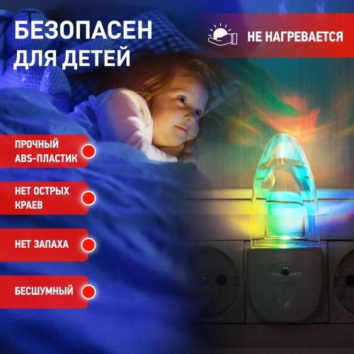 Светильник NN-618-LS-W ночник "Кристалл" от сети с сенсором бел. ЭРА Б0019102