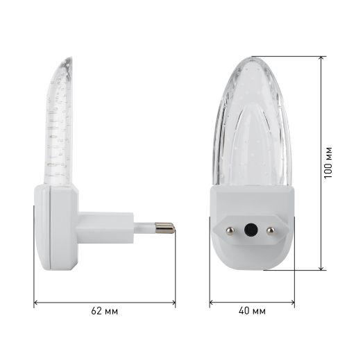 Светильник NN-619-LS-W ночник "Пузырьки" от сети с сенсором бел. ЭРА Б0019103