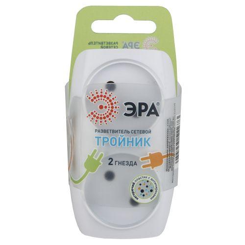 Разветвитель 2-м SP-2-W без заземл. (10/60/1500) бел. ЭРА C0045520