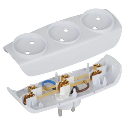 Разветвитель 3-м SP-3-W без заземл.(10/60/1200) бел. ЭРА C0045527