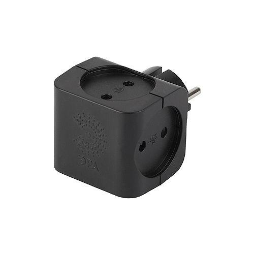 Разветвитель 4-м SP-4-B без заземл. (10/60/2880) черн. ЭРА Б0008207