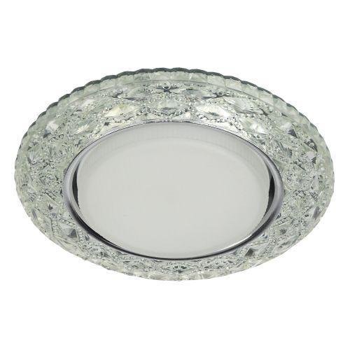 Светильник DK LD24 SL/WH GX53 точечный; декор со светодиодной подсветкой прозр. ЭРА Б0029631