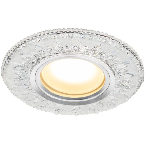 Светильник DK LD9 SL/WH MR16 точечный; декор со светодиодной подсветкой прозр. ЭРА Б0028080