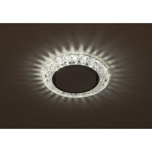 Светильник DK LD25 SL/WH GX53 точечный; декор со светодиодной подсветкой прозр. ЭРА Б0029635