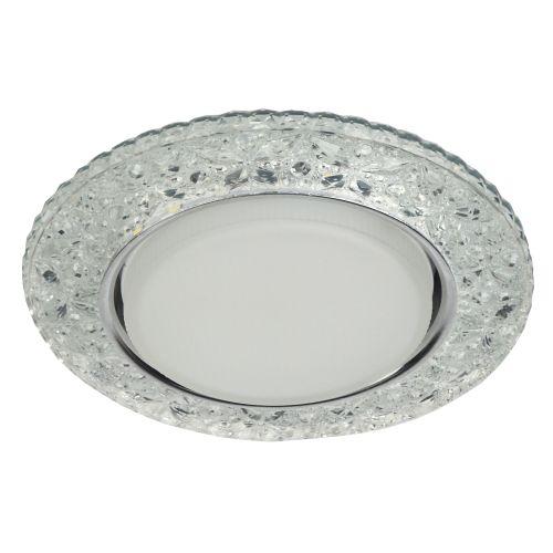 Светильник DK LD25 SL/WH GX53 точечный; декор со светодиодной подсветкой прозр. ЭРА Б0029635