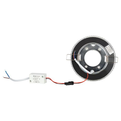 Светильник DK LD26 SL/WH GX53 точечный; декор со светодиодной подсветкой прозр. ЭРА Б0029638