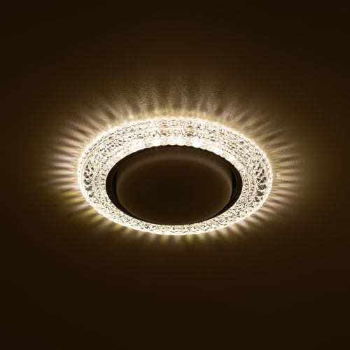 Светильник DK LD26 SL/WH GX53 точечный; декор со светодиодной подсветкой прозр. ЭРА Б0029638