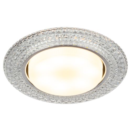 Светильник DK LD26 SL/WH GX53 точечный; декор со светодиодной подсветкой прозр. ЭРА Б0029638