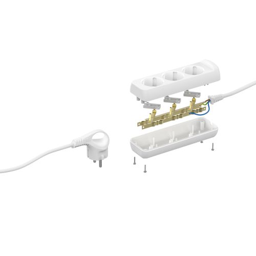 Удлинитель 3х3м с заземл. 16А IP20 U-3e-3m ПВС 3х1 ЭРА Б0028370