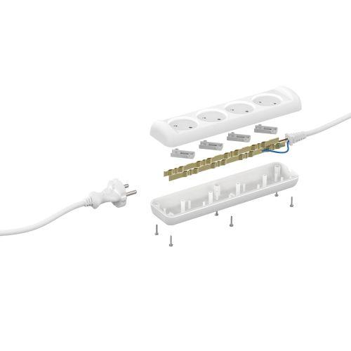 Удлинитель 4х5м без зазeмл. 10А IP20 U-4-5m ПВС 2х1 ЭРА Б0028363