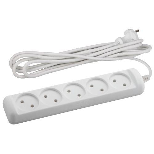 Удлинитель 5х5м без зазeмл. 10А IP20 U-5-5m ПВС 2х1 ЭРА Б0028365