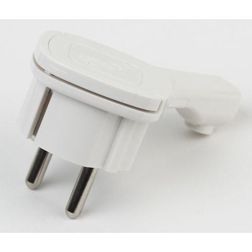 Вилка V5(U) ультраплоская с заземл. 16А с кольцом белая ЭРА Б0026331