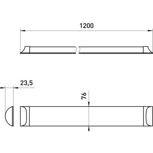 Светильник светодиодный SPO-5-40-6K-M (F) 36Вт 6500К IP40 2400лм 1200х75х25 матов. сталь/бел. Эра Б0032480