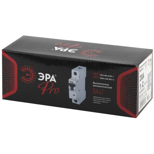 Выключатель автоматический модульный 1п C 20А ВА47-63 Pro NO-901-51 ЭРА Б0031823