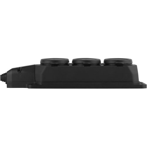 Колодка каучуковая 3-м с заземл. 16А IP44 черн. ЭРА Б0044545