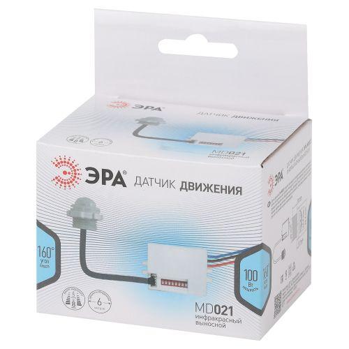 Датчик движения MD 021 скрытый 800Вт 5сек8мин 6м 102000лк 120(сбоку)+360(сверху)гр IP20 Эра Б0043798