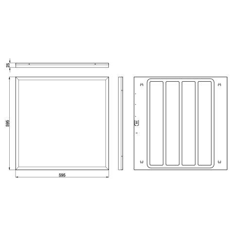 Светильник светодиодный с равномерной засветкой SPO-1-40-6K-M [4] 595х595х25 40Вт 3060лм 6500К (4/72) панель Эра Б0041887