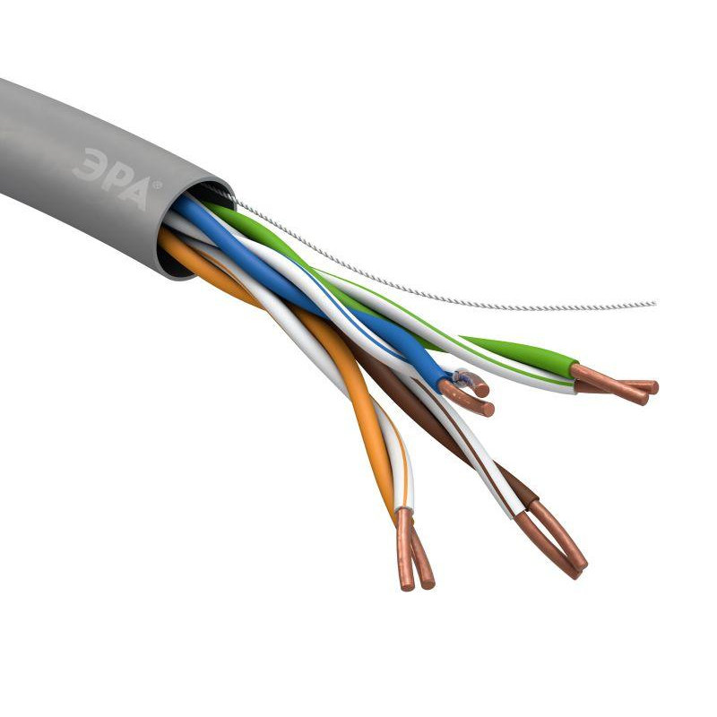 Кабель  UTP 4x2x24 AWG Cat5e CU PVC 305м (м) ЭРА Б0044429