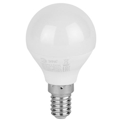 Лампа светодиодная ECO LED P45-10W-865-E14 R (диод шар 10Вт холодн. E14) (10/100/3600) Эра Б0045354