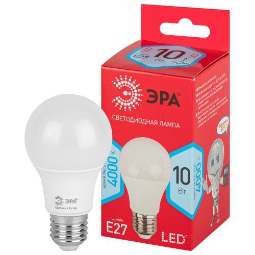 Лампа светодиодная A60-10W-840-E27 R (диод груша 10Вт нейтр. E27) Эра Б0049635
