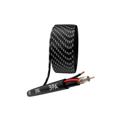 Кабель для аналогового видеонаблюдения ЭРА K-0.75-PE КВК-П-2 +2x0.75 мм кв. бухта 200 метров. чёрный (Б0052735)