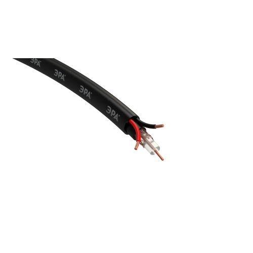 Кабель для аналогового видеонаблюдения ЭРА K-0.75-PE КВК-П-2 +2x0.75 мм кв. бухта 200 метров. чёрный (Б0052735)
