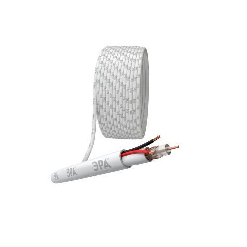 Кабель для аналогового видеонаблюдения ЭРА K-0.5-PVC КВК-В-2 +2x0.5 мм кв. бухта 200 метров. белый (Б0052732)