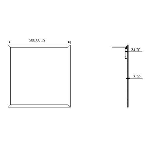 Светодиодная панель Грильято 588x588x8 40Вт (требуется драйвер Б0039417)SPL-540-W-65K-040 ЭРА (Б0048919)