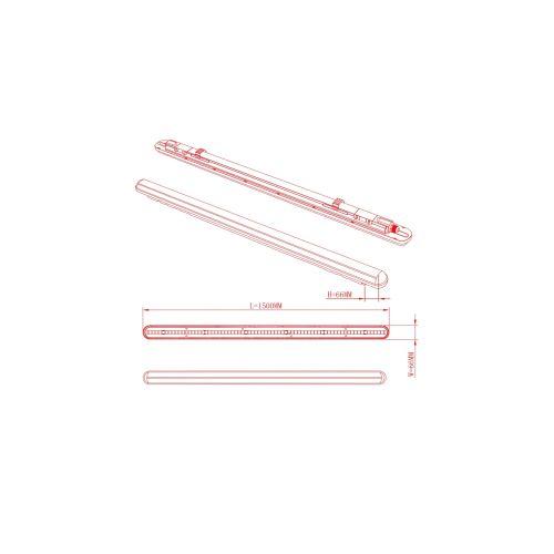 Светильник светодиодный линейный IP65 48Вт 4500Лм 6500К 1500мм мат SPP-201-0-65K-048 ЭРА (Б0047179)