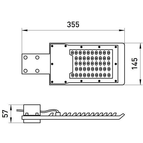 Уличный светильник SPP-503-0-30K-050 50Вт 3000K 5000Лм КСС Ш-с DOB-SMD 48мм (Б0051836)