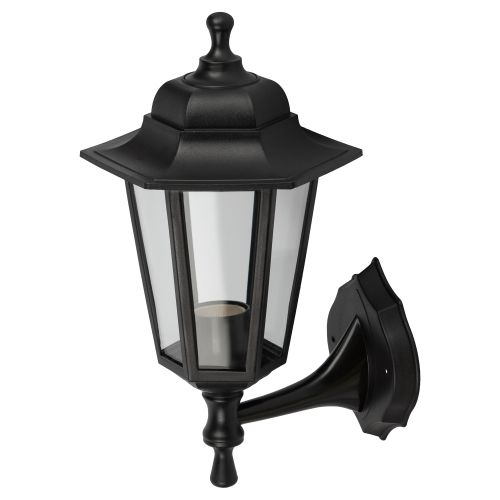 НБУ 06-60-001 , Леда1 настенный шестигранный черный (8/96) ЭРА (Б0048114)