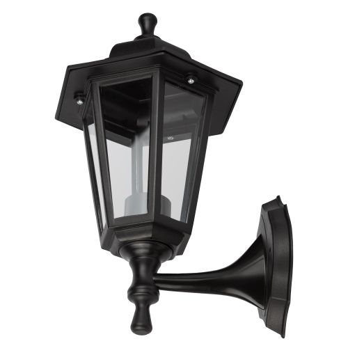 НБУ 06-60-001 , Леда1 настенный шестигранный черный (8/96) ЭРА (Б0048114)