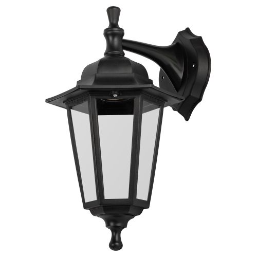 НБУ 06-60-001 , Леда1 настенный шестигранный черный (8/96) ЭРА (Б0048114)