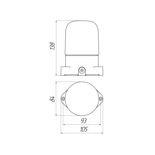 Светильник полиамид, пл-н стекло, под лампу с цоколем Е27 НББ 01-60-001 ЭРА (Б0048030)