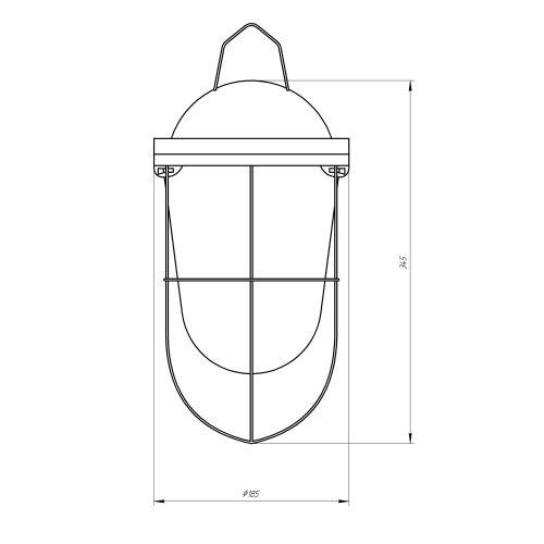 Светильник НСП 41-200-003 с решеткой Желудь сталь стекло IP54 E27 max 200Вт 185х345 белый (Б0052020)