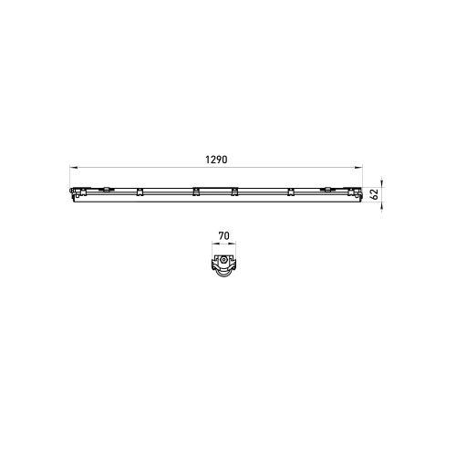 Светильник светодиодный под лампу Т8 SPP-101-0-001-120 ЭРА Св-к IP65 T8 G13 1200мм (12/216) ЭРА (Б0043655)