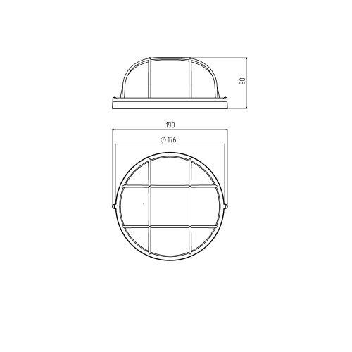Светильник под лампу с цоколем Е27 НБП 03-60-002 ЭРА (Б0048421)