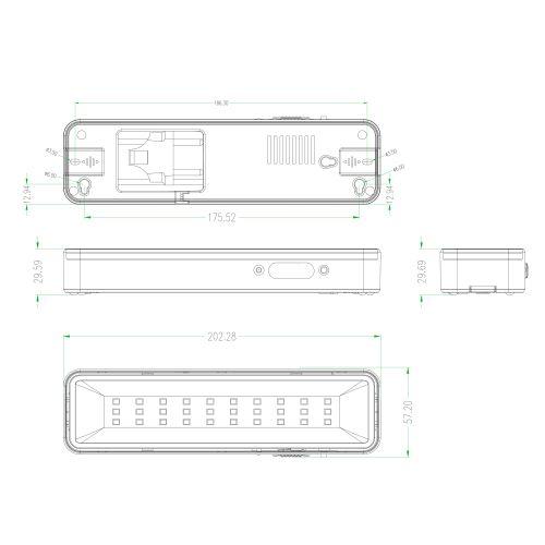 Светильник светодиодный аварийный постоянный DBA-105-0-20 30LED 5ч IP20 (40/1600) ЭРА (Б0044398)