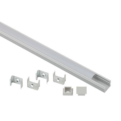 Комплект с накладным анодированным профилем CAB26116х12мм, 2 м (Б0039462)