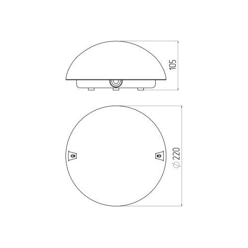 Светильник пластик, пл-н пластик, под лампу с цоколем Е27 НБП 06-60-001 ЭРА (Б0048029)