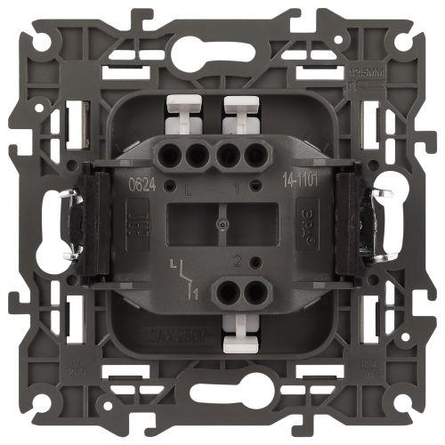 Выключатель, 10АХ-250В, Эра Elegance, шампань,14-1101-04 (Б0034211)