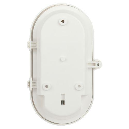 Светильник с решеткой Евро пластик/стекло IP53 E27 max 60Вт 184х115х90 овал белый НБП 01-60-002 ЭРА (Б0052015)