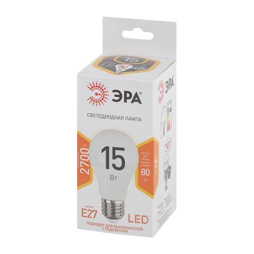 Лампа светодиодная A60-15W-827-E27 грушевидная 1200лм ЭРА Б0020592